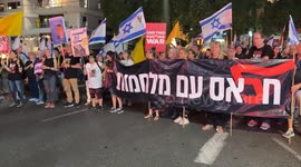 Israel: Demonstration in Israel’s Haifa demand release of hostages, end to Gaza war
