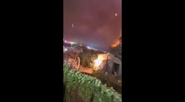 Sparks ignite hillside fire during National Day fireworks show in Liuyang, Hunan, China