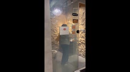 Cafe With a Transparent Restroom