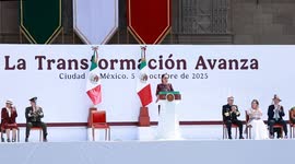 Mexico: Mexican President Sheinbaum marks first year in office with rally in Mexico City