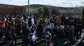 Police clash with demonstrators during ant-gang march in Stellenbosch