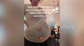 Mom goes into labor wearing hilarious DIY Halloween costume