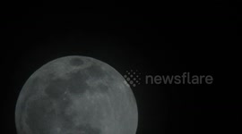 Full Moon October 2025 the Hunter’s Moon is seen in Tanah Datar, West Sumatra, Indonesia, on October 6, 2025.
