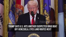 Trump Says U.S. Hits Another Suspected Drug Boat off Venezuela, Eyes Land Routes Next