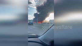 US: Massive Blaze Engulfs Abandoned Rodeway Inn Near University Of Texas