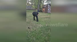 US: Squirrel Rescued By Police After Becoming Entangled In Sports Net
