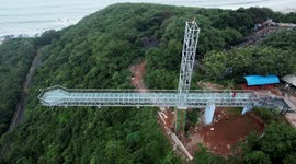India unveils country's largest glass skywalk bridge