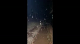 First snowfall of the season blankets West Estes Park in Colorado, USA
