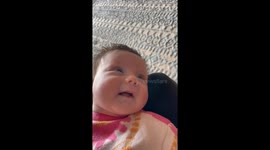 Golden retriever bolts after baby’s surprise fart - big sister duties go hilariously sideways
