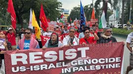 Philippines: Pro-Palestine protest held near US Embassy in Manila