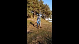 Parasailing mishap on the Neman River in Grodno, Belarus