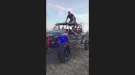 Off-Roading into a Pond
