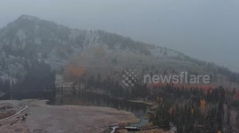 US: First Snow of Season Hits Utah Mountains, Forces Road Closure 2