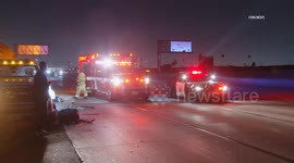 US, Los Angeles: Vermont Knolls Tow Truck Driver Killed By Hit And Run Driver Graphic Content