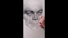 How quickly can you recognise him? Artist draws Leonardo DiCaprio starting from a skull