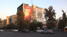 Iran: Iran marks 2 years of Israel's Gaza genocide with large banner at Palestine Square