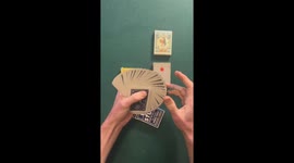 Shuffling different value playing cards with asmr