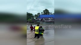 Nepal: Heavy Rains Flood Morang District As Nepal Police Lead Rescue Efforts