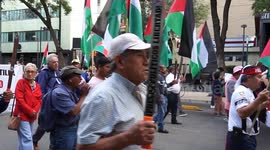 Mexico: Pro-Palestinian rally held in Mexico City marking Gaza war anniversary