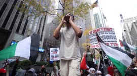 US: Pro-Palestinian rally held in Midtown Manhattan, NYC