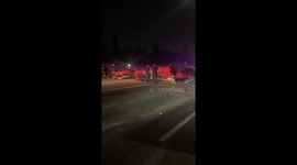 Helicopter crash on California freeway leaves three injured