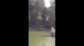Lake Jump Double Backflip to Faceplant