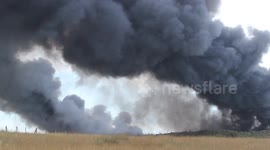 Violent Fire At Car Dismantler Yard Near Garvagh! - Sept 19th 2016