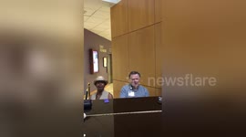 Complete strangers play piano and sing beautifully together in hospital