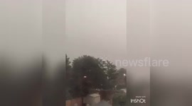 Newsflare Edit - Very close lightening strike in Birmingham, 13/9/16
