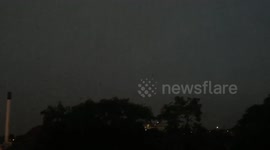 Newsflare Edit - Powerful lightning storm hits Manchester, UK