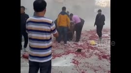 Rowdy wedding guests injure groom spraying him with fire extinguishers