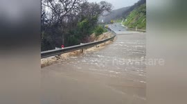 Great Ocean Road flooded after heavy rainfall