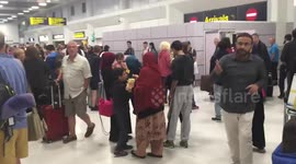 Chaos at Manchester Airport on Saturday morning