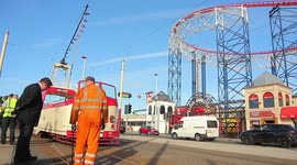 Blackpool Tram Derails