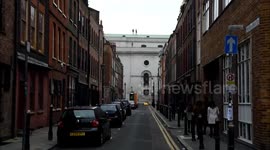 People spotted on the roof of Christ Church in Spitalfields, London