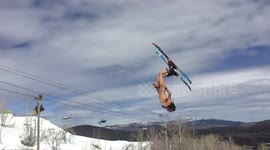 Naked double backflip
