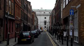 People spotted on the roof of Christ Church in Spitalfields, London