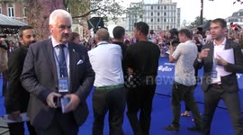 Paul McCartney walks with his wife at the blue carpet for The Beatles Eight days a Week The Touring Years World Premiere