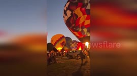 Magical Morning Sky Lights Up At Albuquerque Balloon Fiesta