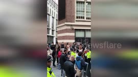 Girl-Led Protest Supports Palestine At LSE On October 7 Anniversary