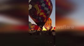 US: Dazzling Dawn Spectacle At Albuquerque Balloon Fiesta