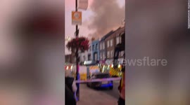 Dramatic clips show smoke billowing into sky as