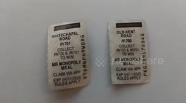 I Win the Mr Monopoly Meal from Mc Donald's Sticker Game with the brown set