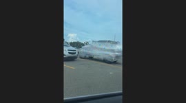 Parked Car Covered In Shipping Wrap