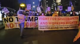 Chicago Protesters Take To The Streets To Denounce National Guard Deployment, ICE Protesters gathered Wednesday at Congress Plaza, 520 S. Michigan Ave., then marched north on Michigan Avenue before turning back toward the Loop at Trump Tower, 401 N. Wabas
