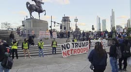 Protesters gathered at Congress Plaza,