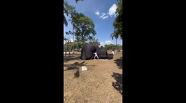 Gender Reveal in an Inflatable Sphere