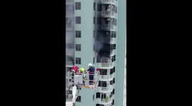 Resident killed as fire rips through high-rise condo in Bangkok