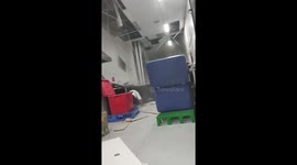 Philippines earthquake causes ceiling collapse as staff hide under tables