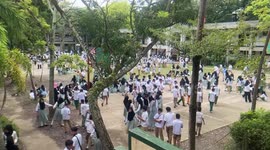 Philippines earthquake jolts school building forcing pupil evacuations